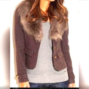 Guess XS jacket with removable fur collar